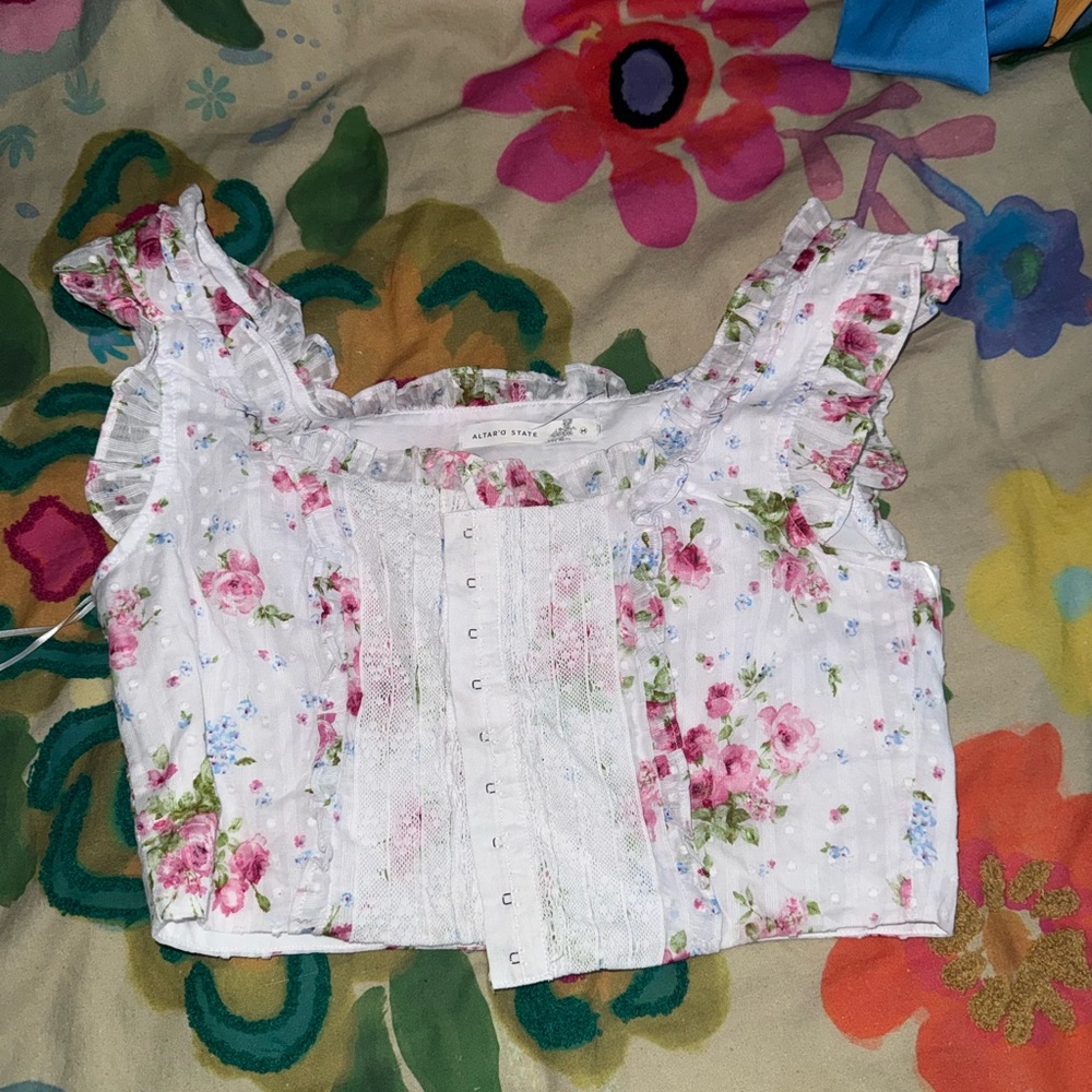 Altar'd State
Belle Floral Corset Top Size M